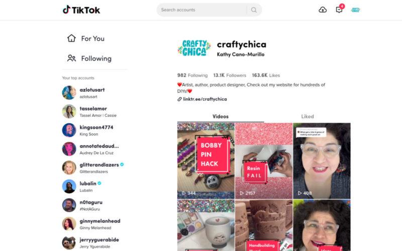 5 tips for using TikTok for personal and career life #craftychica #tiktok