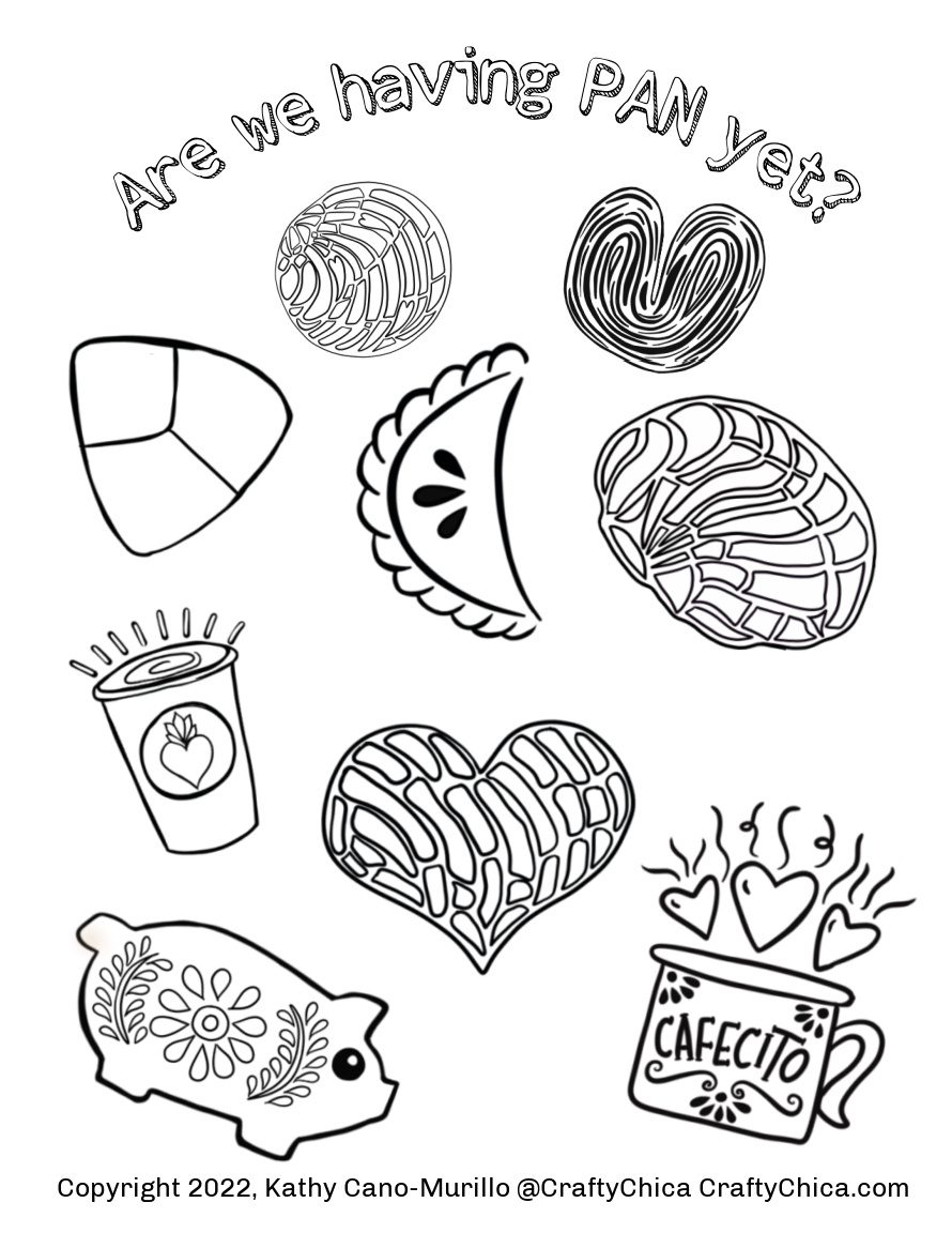 pan dulce coloring page