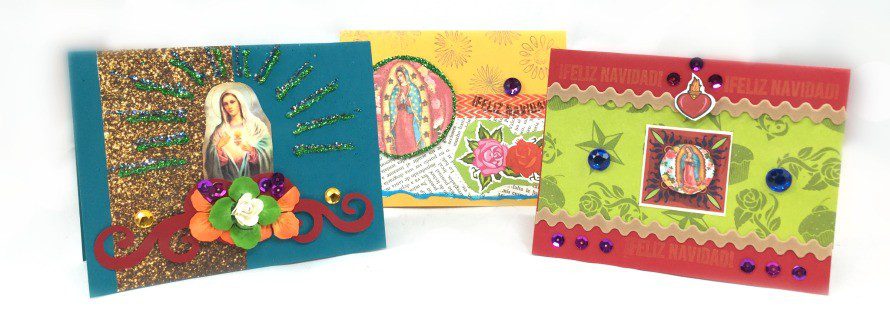 Holiday cards made from MothershipScrapbookGal kits.