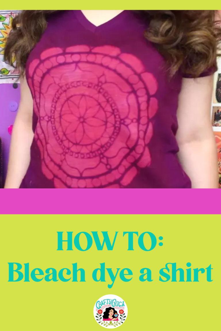 How to bleach dye a shirt - Crafty Chica