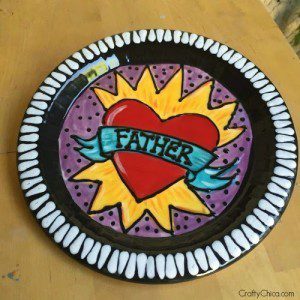 Painted Father's Day Plate - fired ceramics!