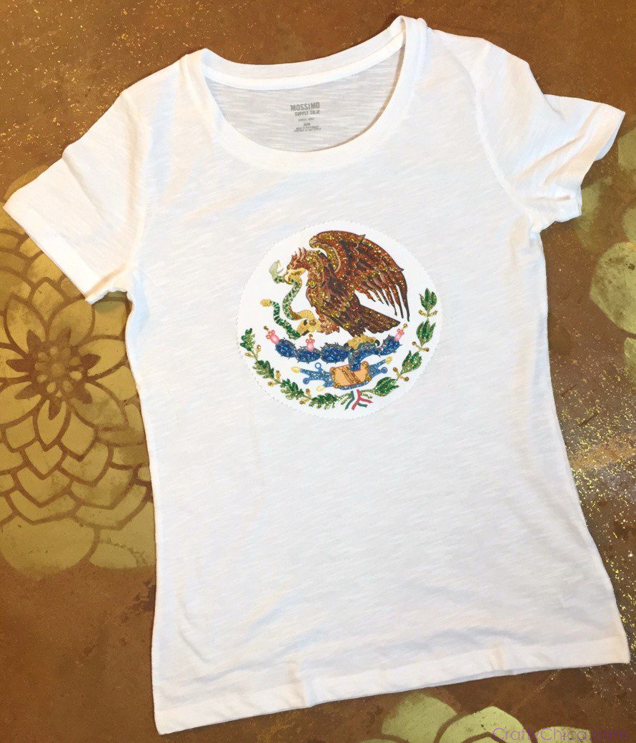 Hispanic Heritage Month Craft: coat of Arms Shirts by CraftyChica.com
