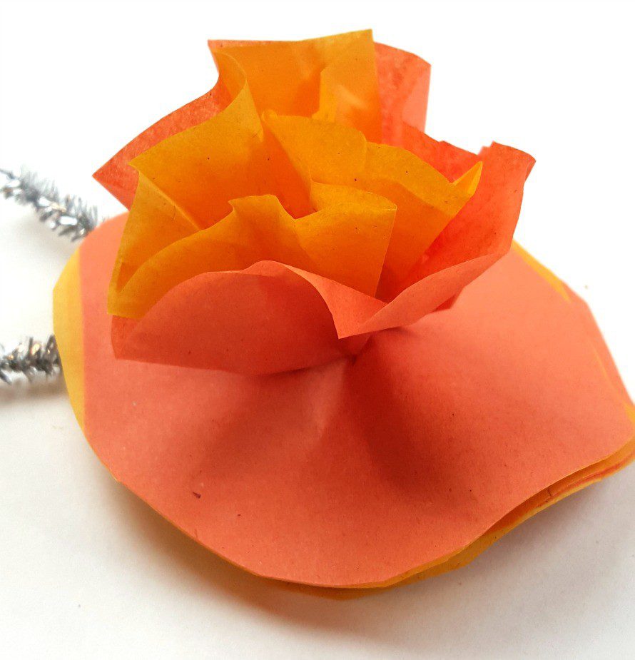 How to make tissue paper marigolds