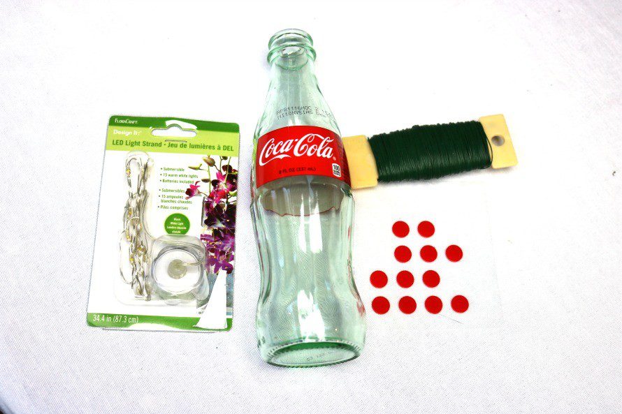 Coke bottle luminaria supplies