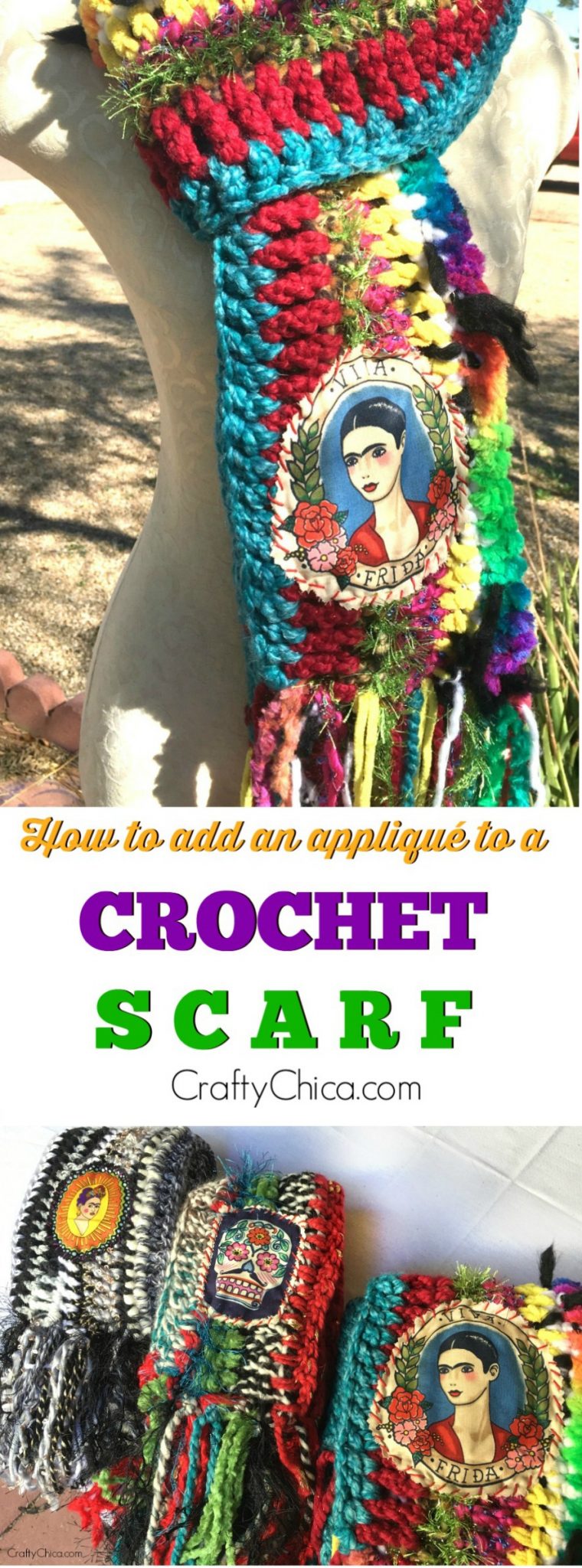 How to add an applqiue to your crochet, CraftyChica.com