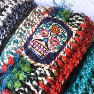 yarn collage scarf