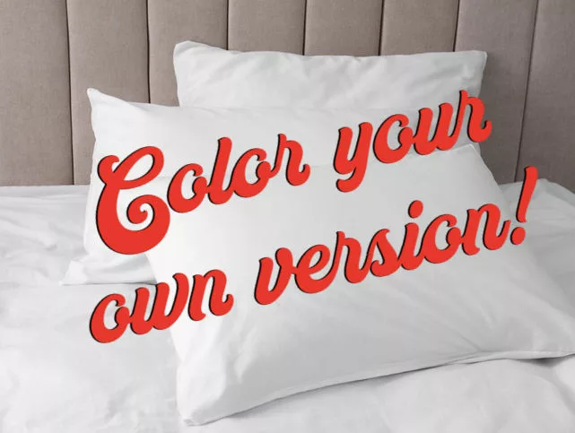color your own pillowcase