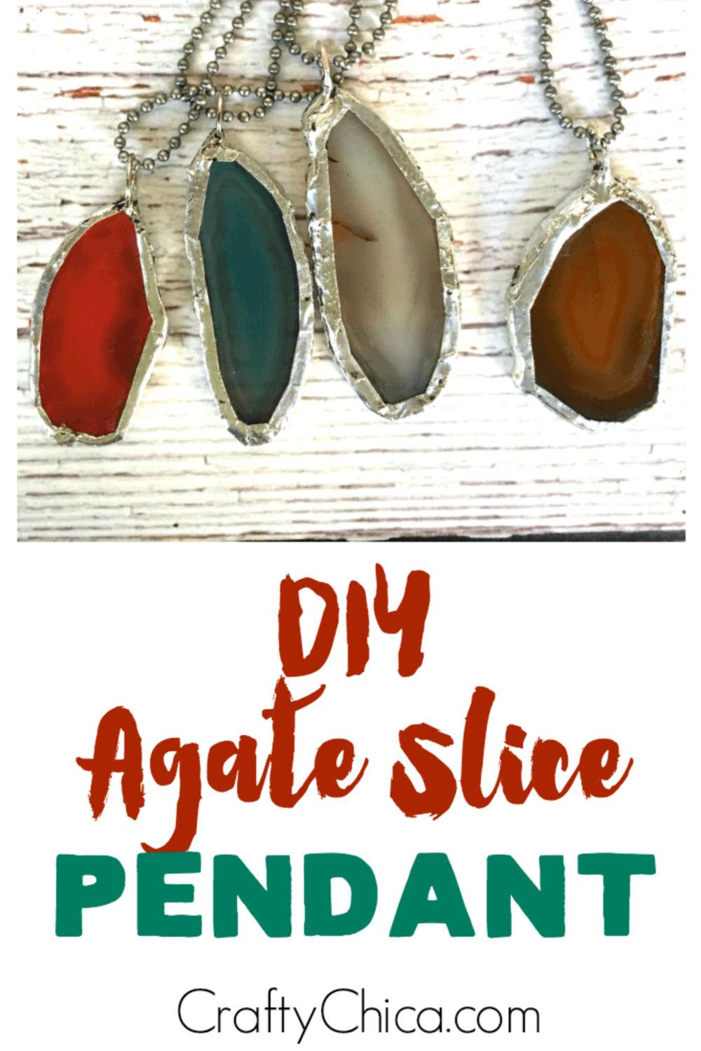 Make your own soldered agate pendant! #craftychica #solderedcrafts