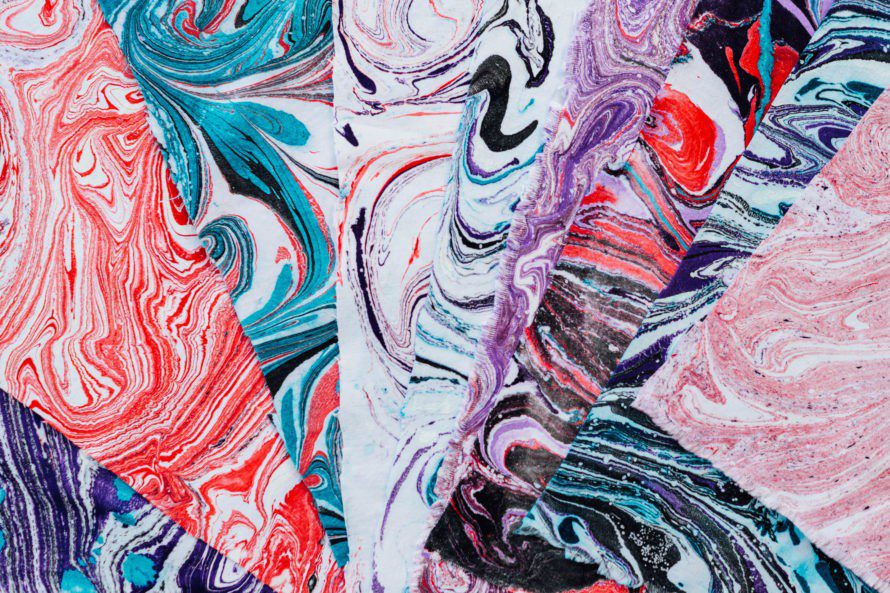 Marbled fabric