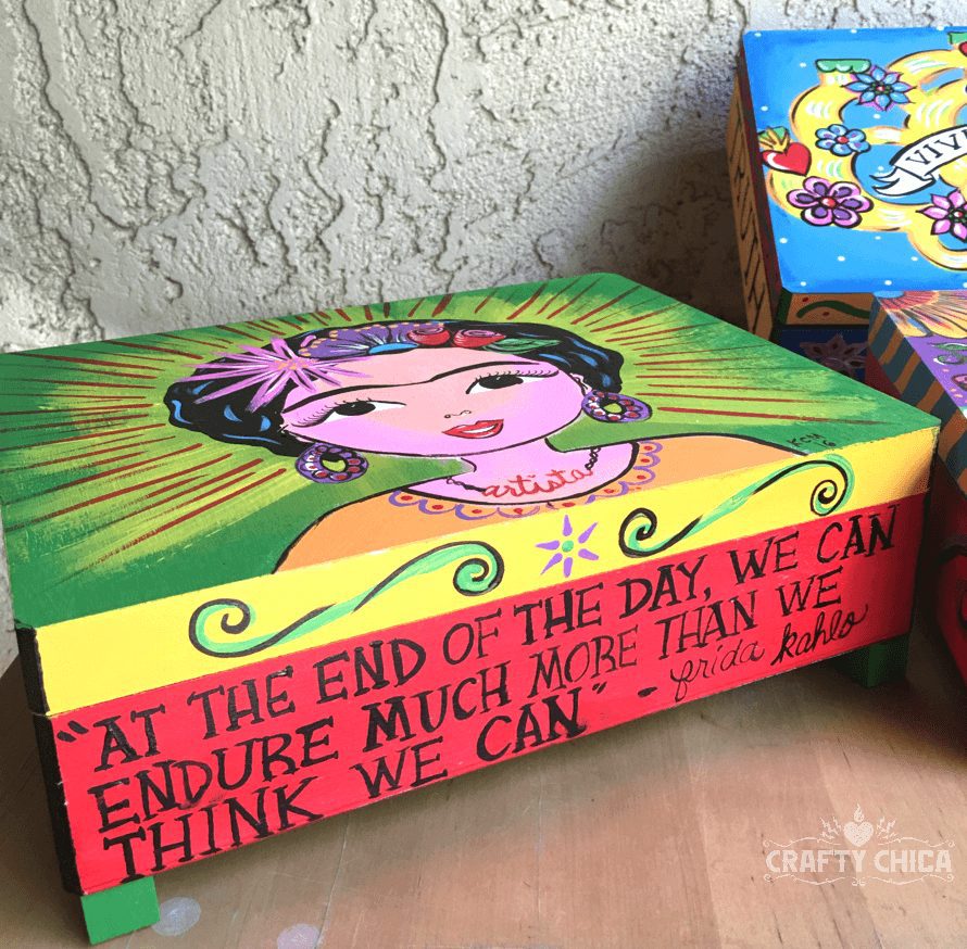 How to paint a wood box with acrylic paint