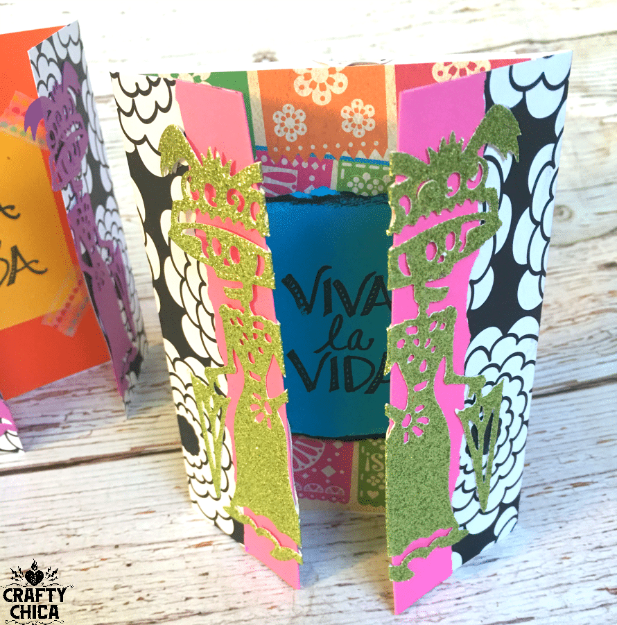 Day of The Dead craft - gatefold greeting card diy