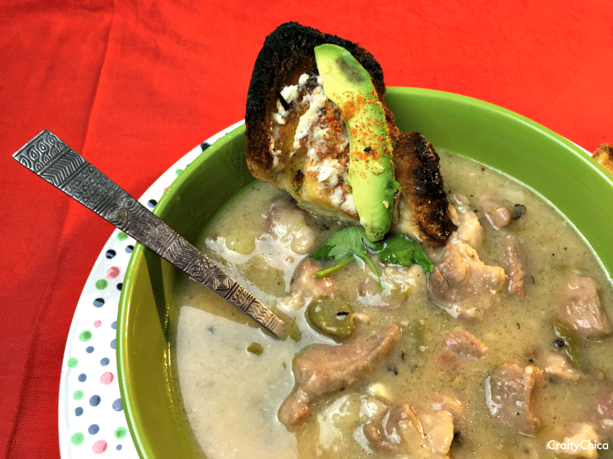 Green Chile Pork Stew, CraftyChica.com