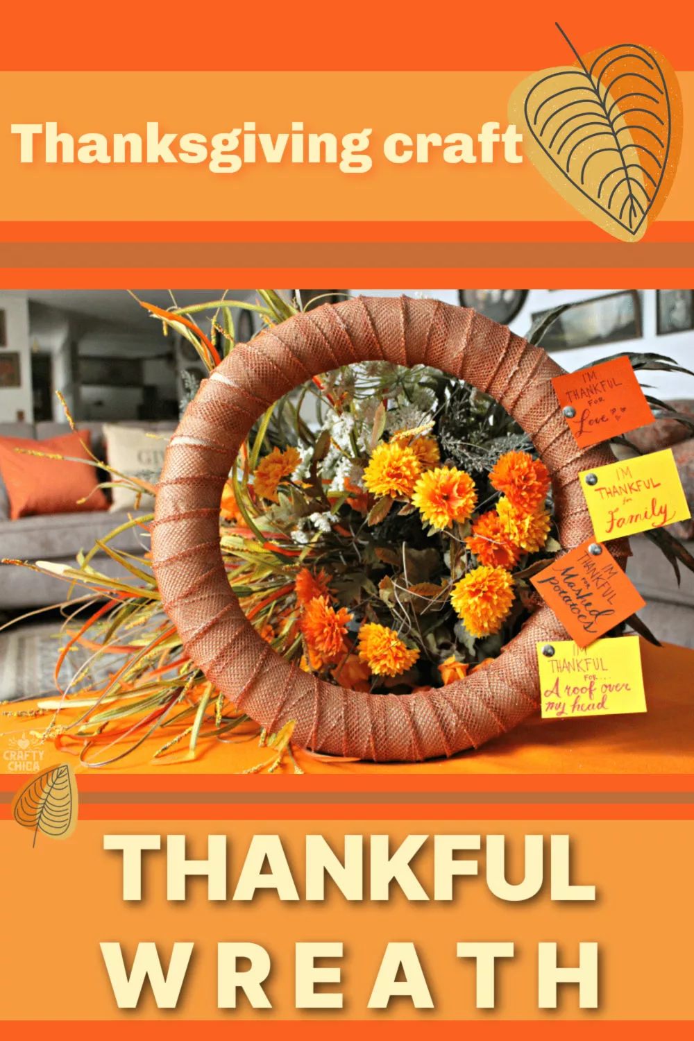 Family thanksgiving thankful wreath 