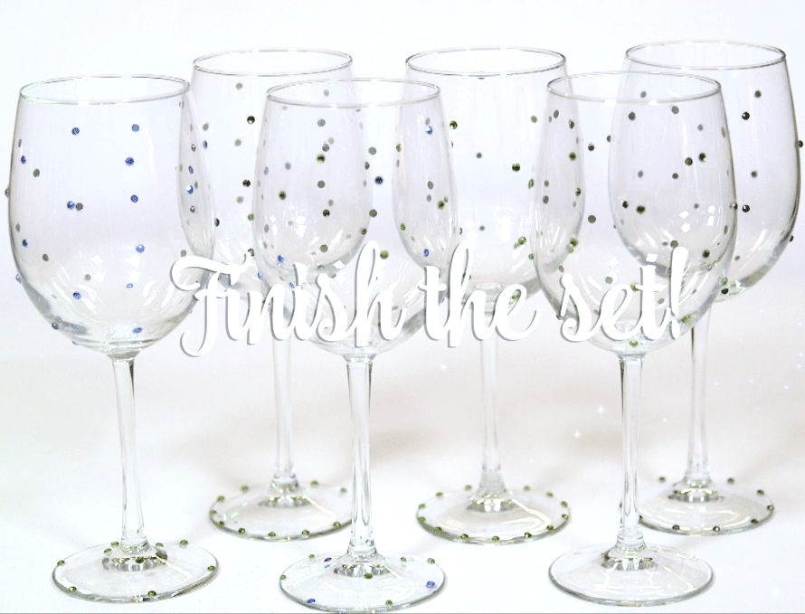 DIY Crystal Wine Glasses by Crafty Chica.
