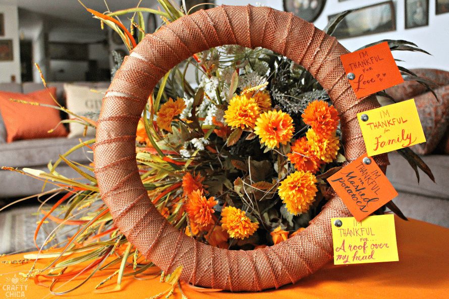 thanksgiving wreath - Thanksgiving Gratitude Ideas