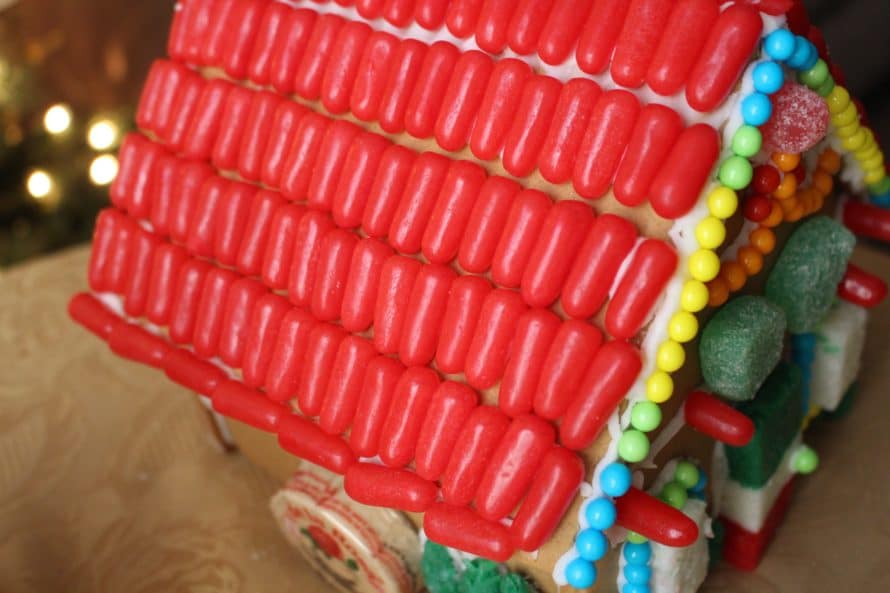 Mexican candy gingerbread house by CraftyChica.com