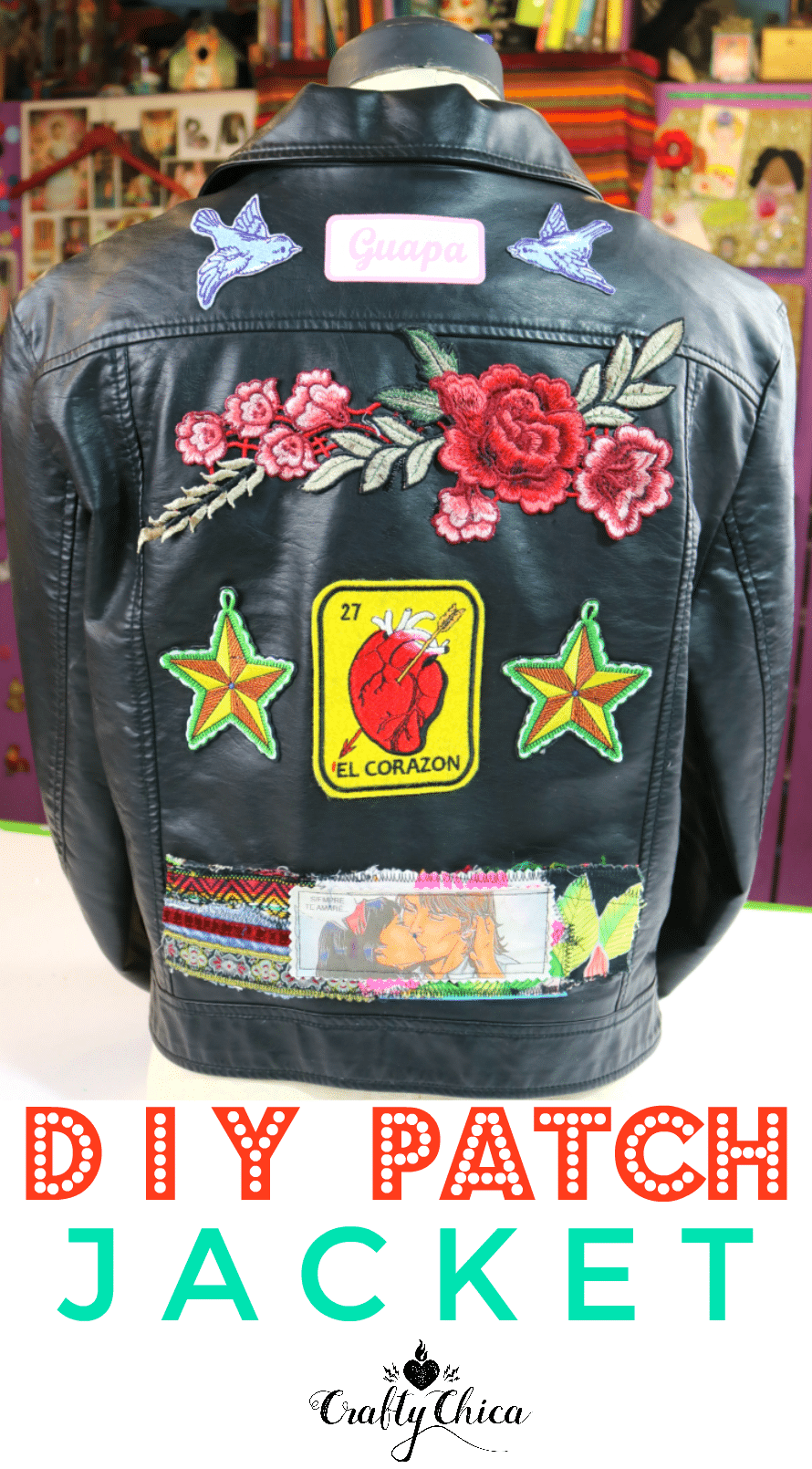 DIY Patch Jacket by Crafty Chica