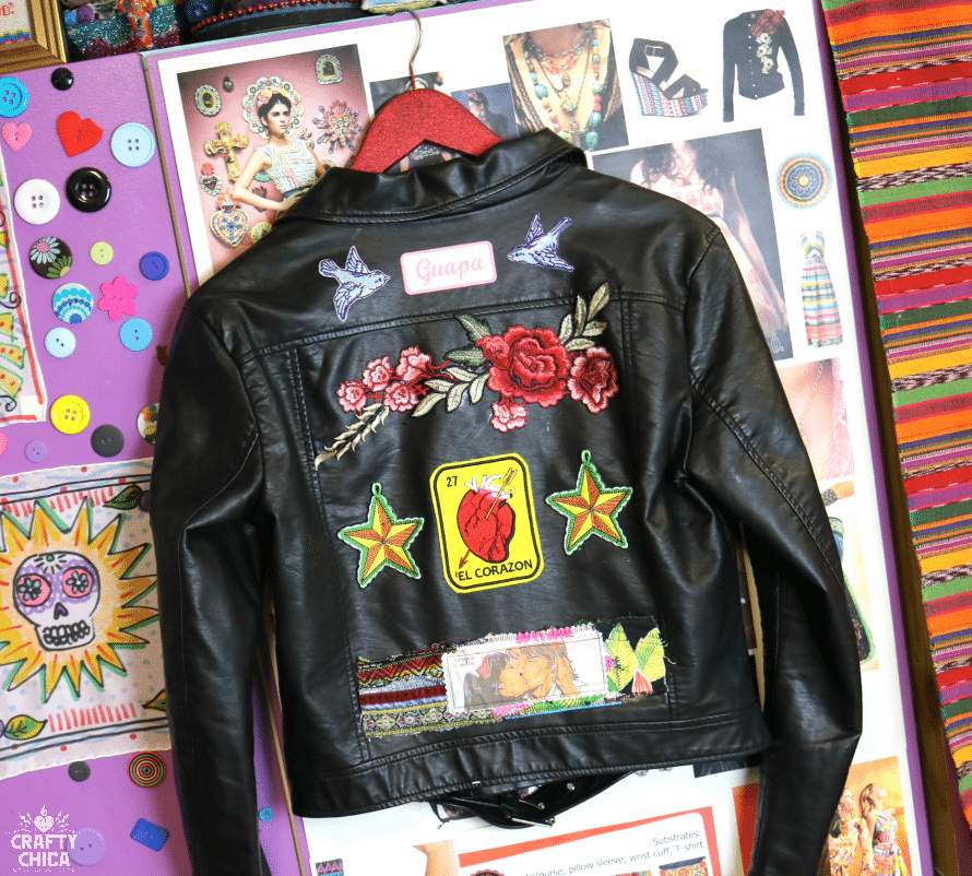 DIY patch jacket by Crafty Chica.