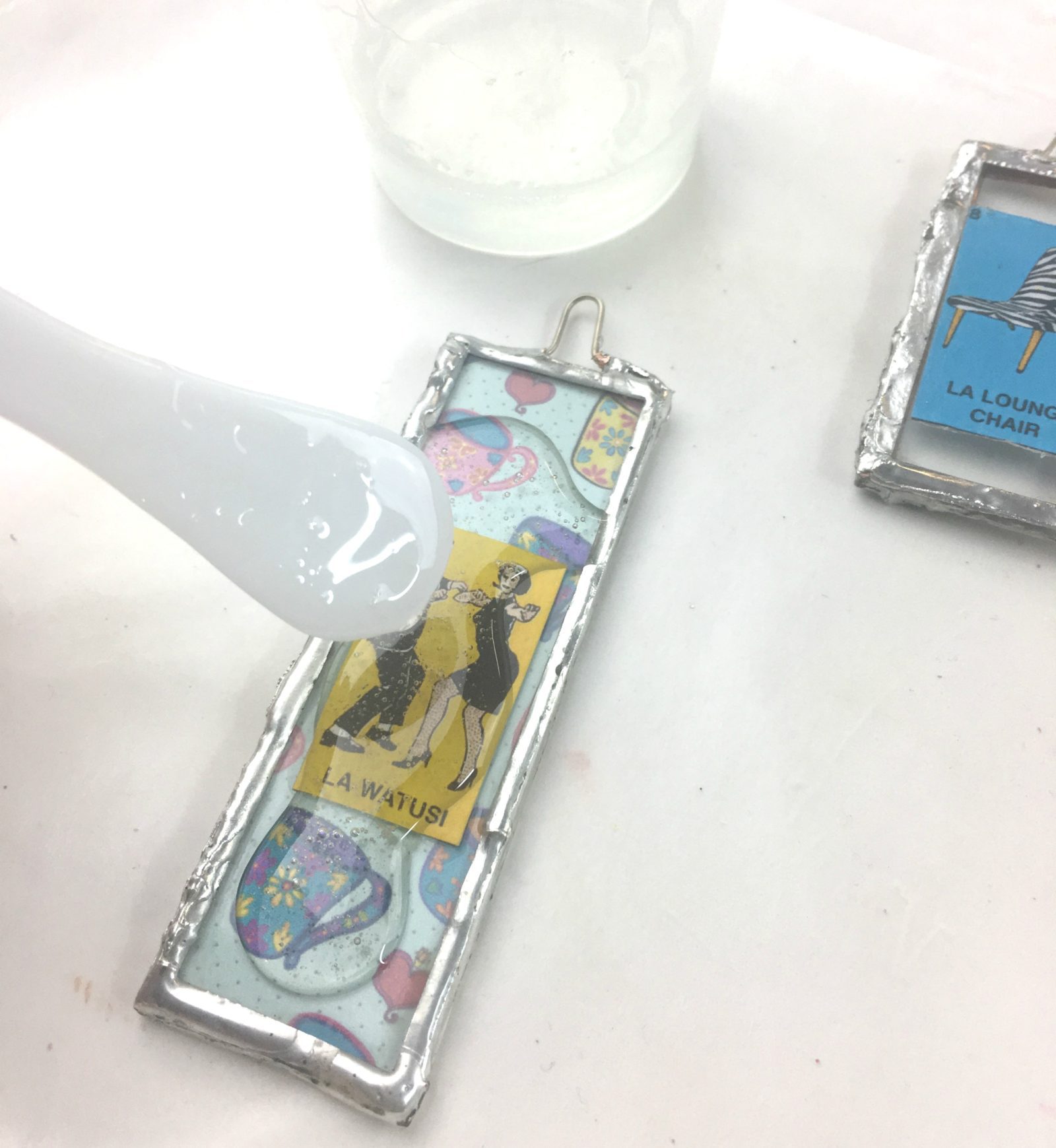 Double Sided Soldered Steampunk Microscope Slide Necklace Victorian