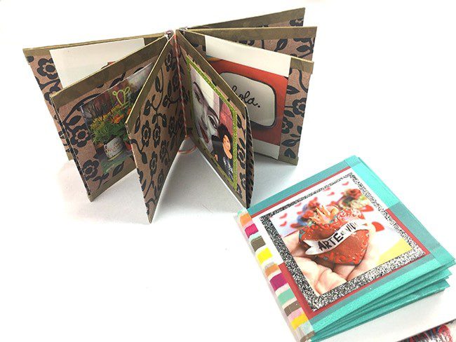 Make a book from a sheet of scrapbook paper, Crafty Chica.