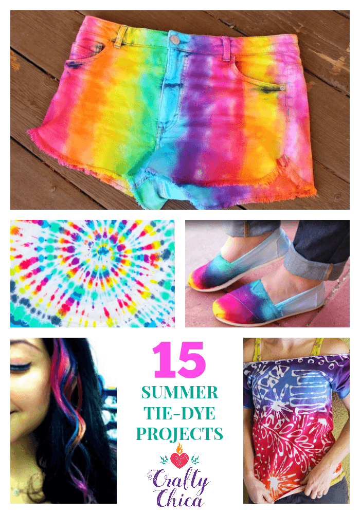 15 Summer Tie-Dye Projects to try, by CraftyChica.com.