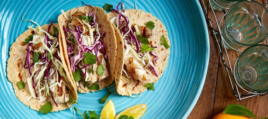 Simple Grilled Fish Tacos by La tortilla Factory