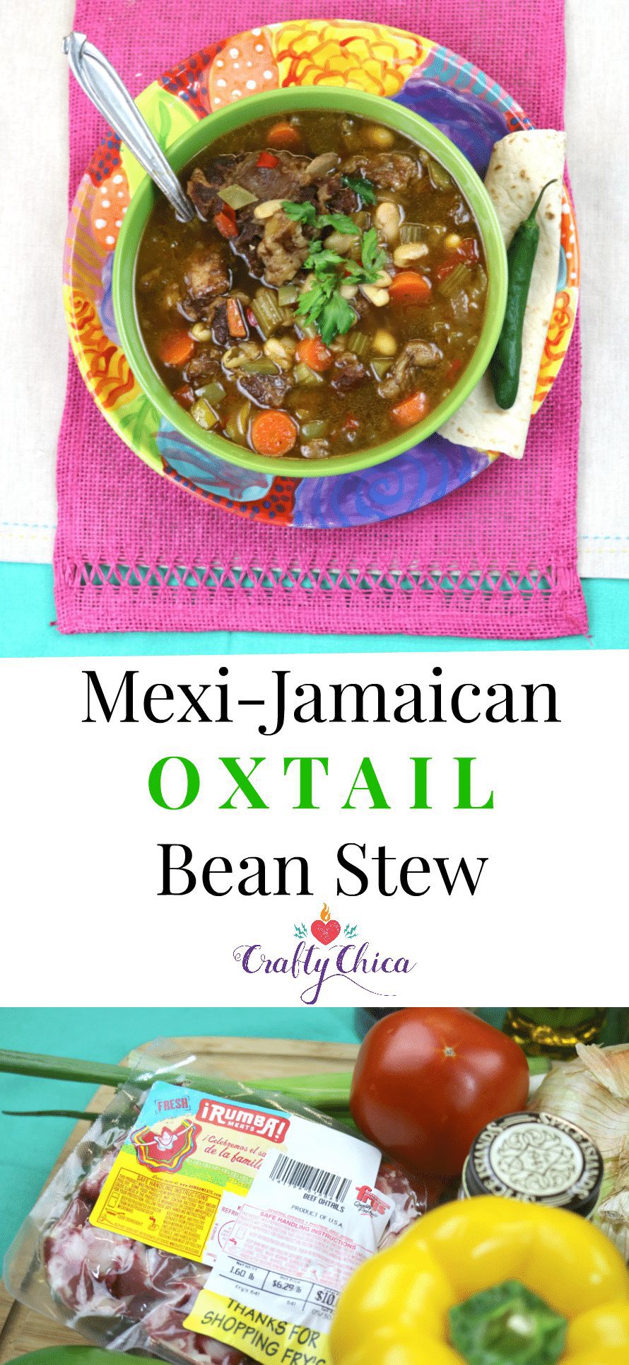 Mexi-Jamaican Oxtail Bean Stew by Crafty Chica.
