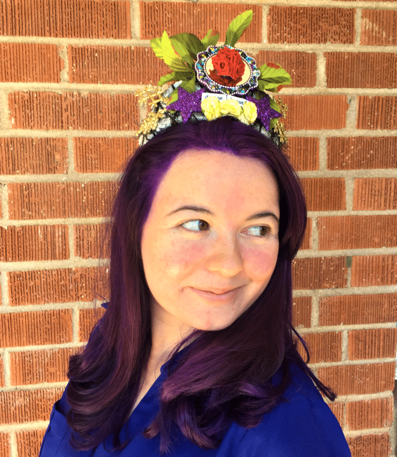 Thania Alcazar wears the "divine Beauty" Art crown by Crafty Chica.