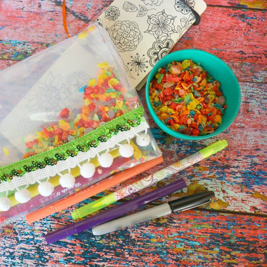 Fruity Pebbles Craft - make a vinyl pouch by Crafty Chica.