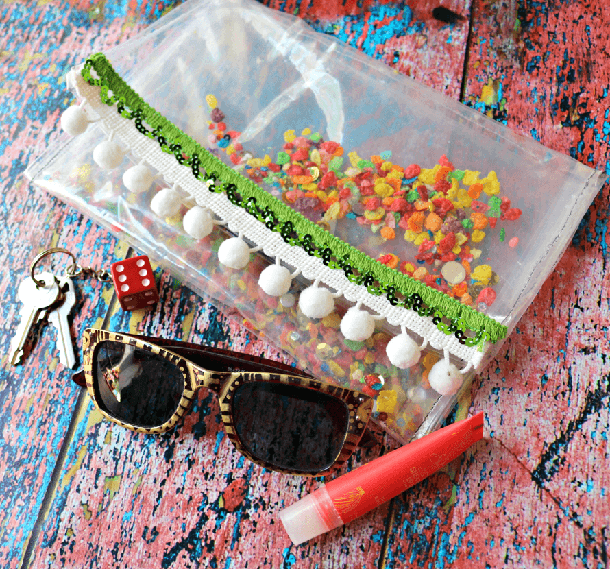 Fruity Pebbles Craft - Make a vinyl pouch, by Crafty Chica.