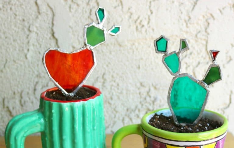 Stained Glass Cactus DIY by Crafty Chica.