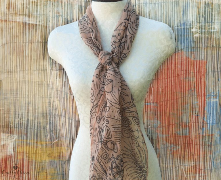 Avovado dyed scarf, craftychica.com