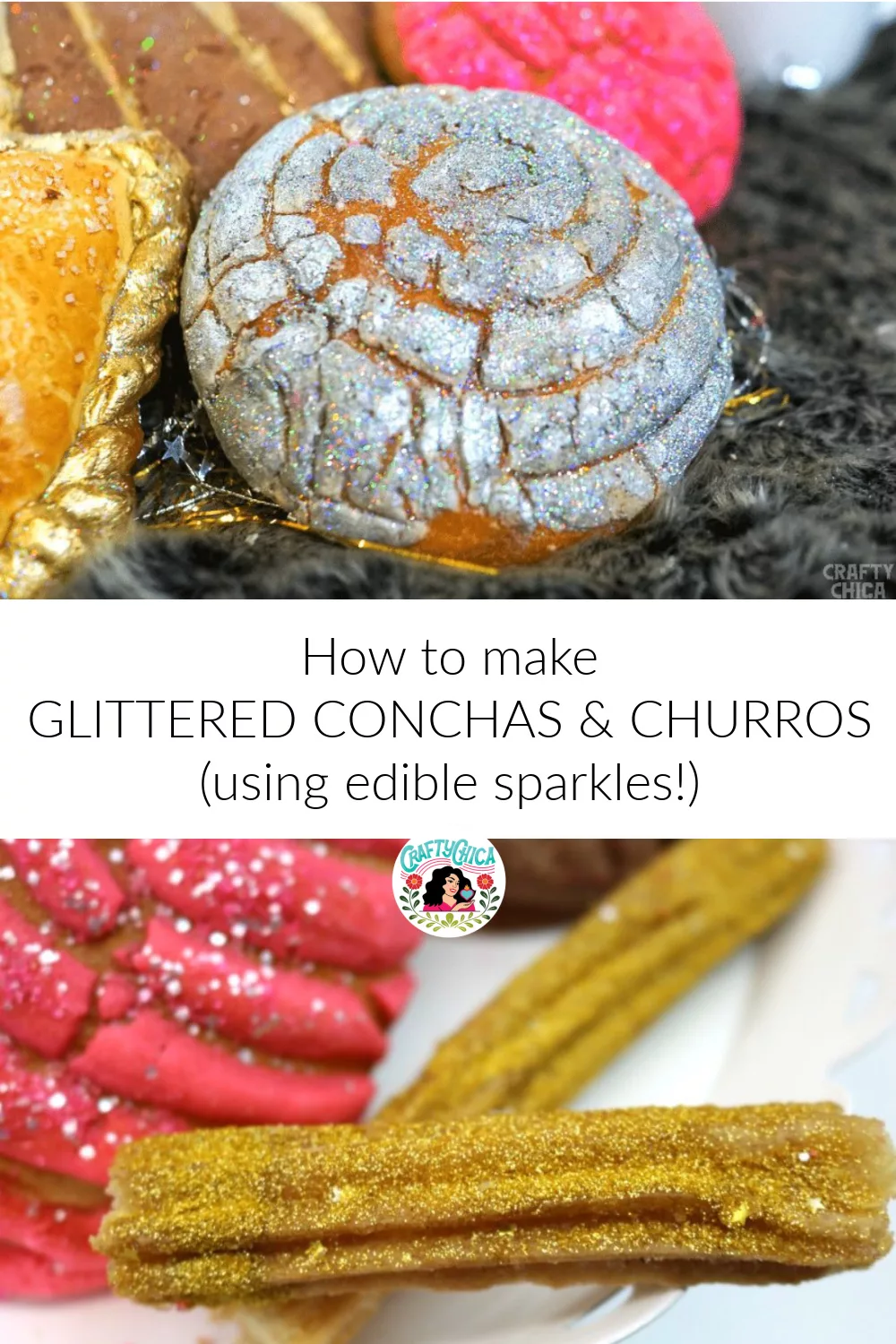 How to make glittered churros and conchas