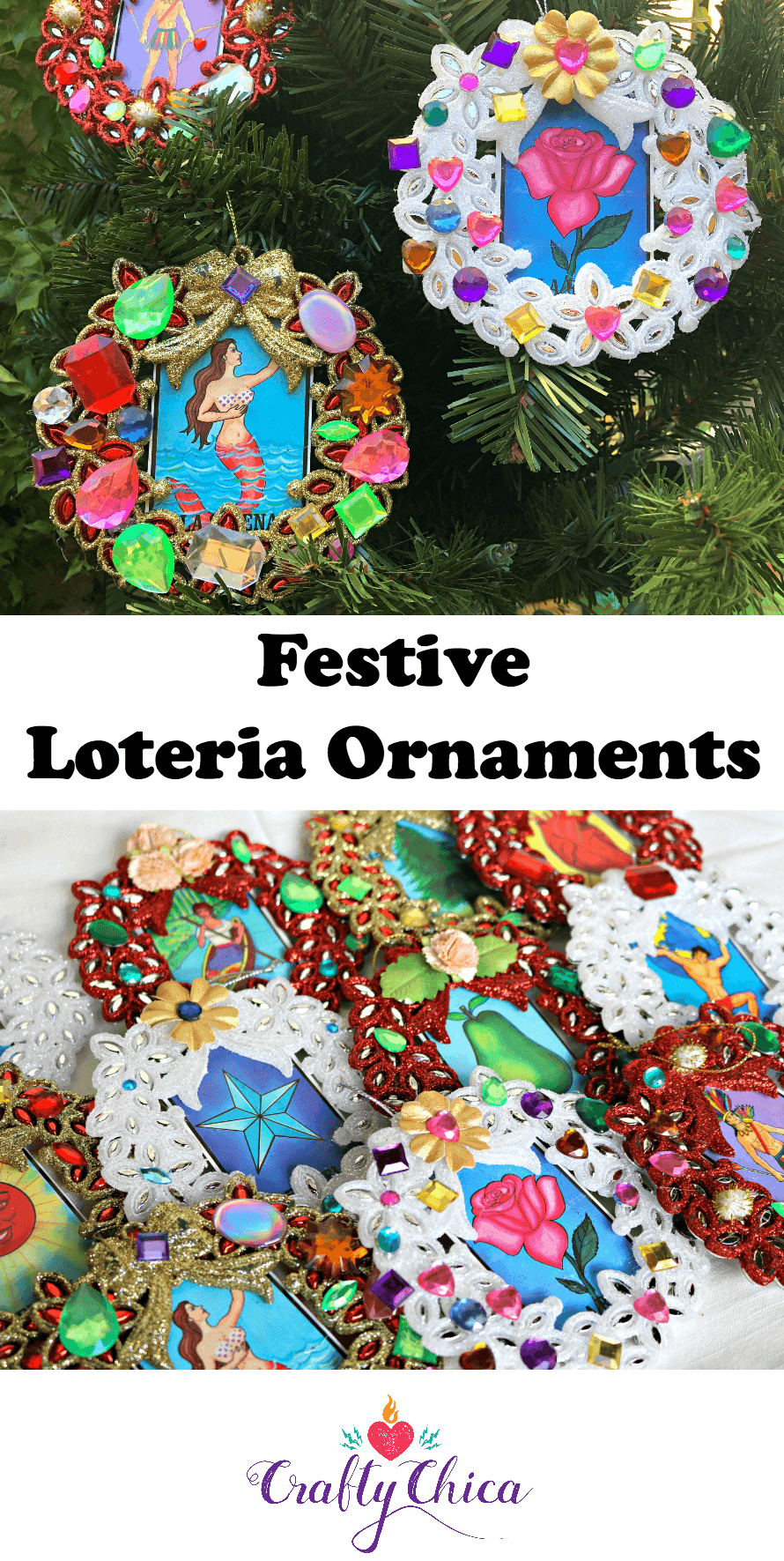 Loteria ornaments by CraftyChica.com