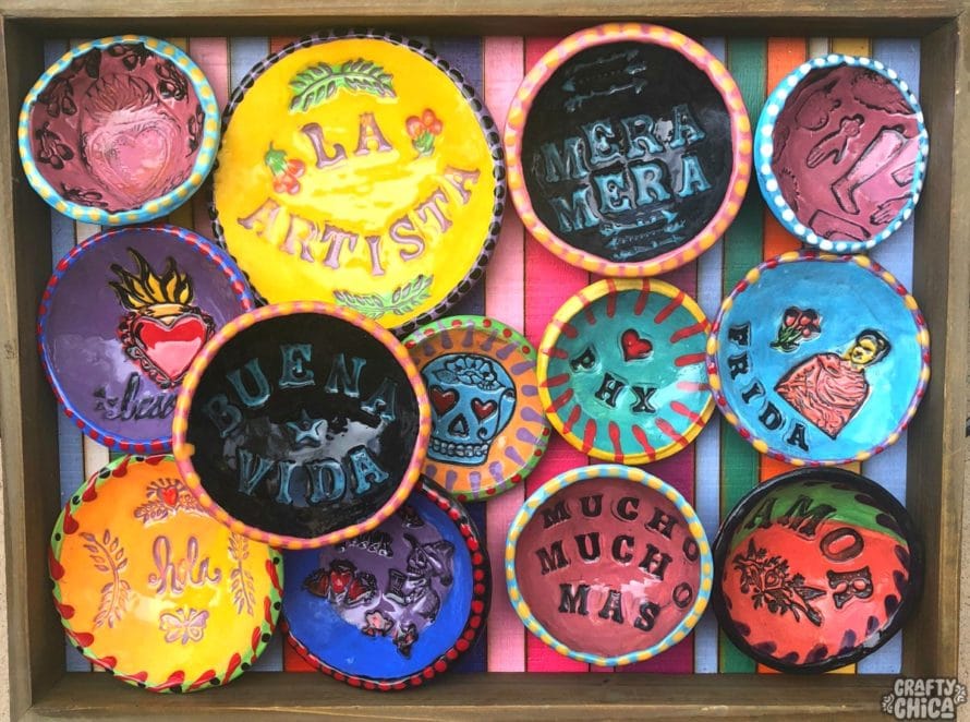 Stamped Clay Bowls, The Crafty Chica.