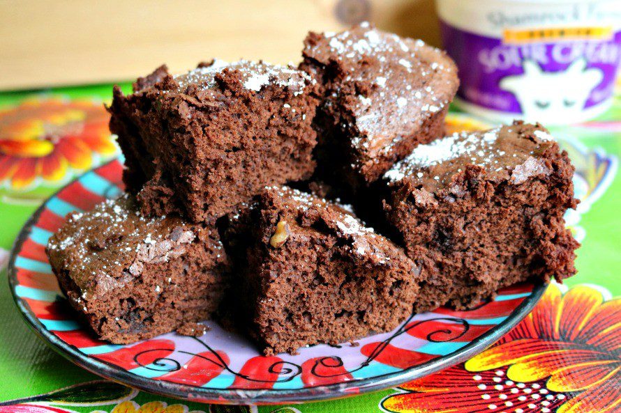 Sour Cream Brownies With Mexican Chocolate Crafty Chica