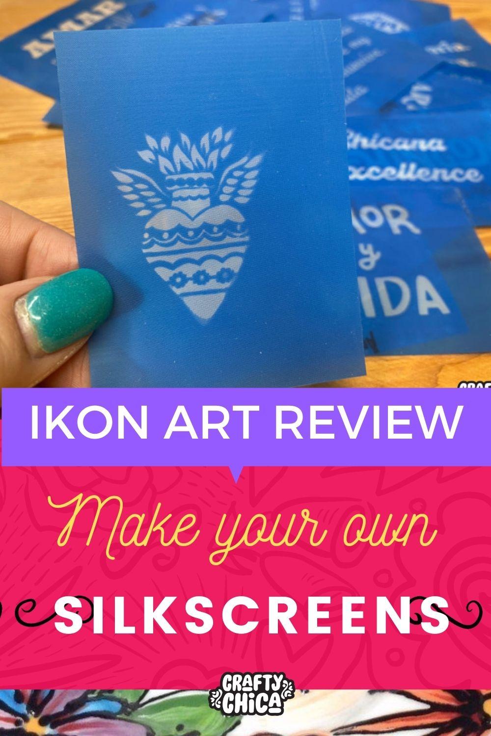 DIY Silkscreens using Ikon Art Stencil Maker #craftychica #diysilkscreens #ikonart