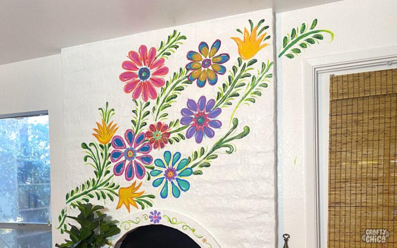 DIY Floral mural by Kathy Cano-Murillo, The Crafty Chica.