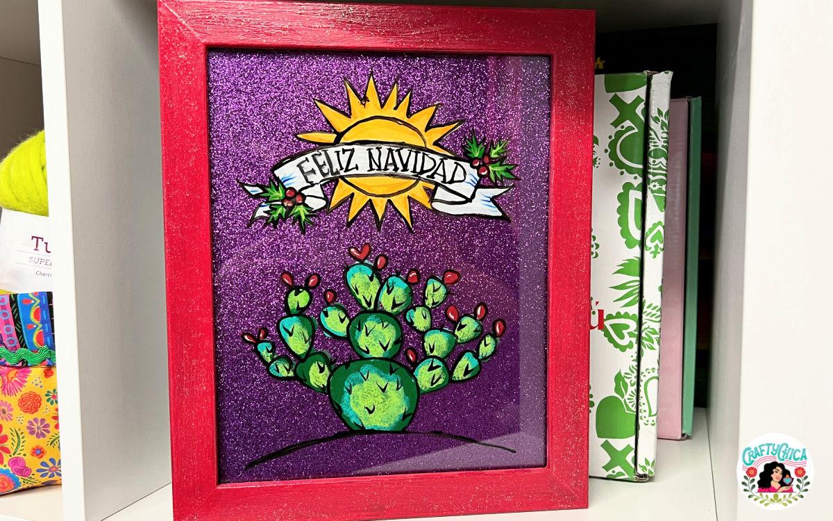 Cactus painting template
