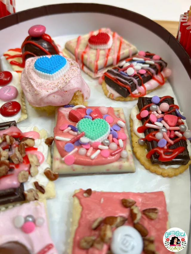 valentine party foods and sweet and salty snacks