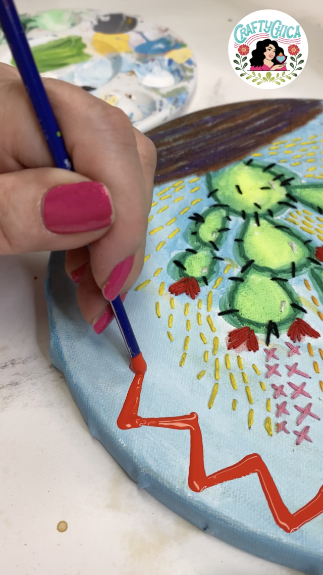how to embroider on a canvas - mixed media embroidery