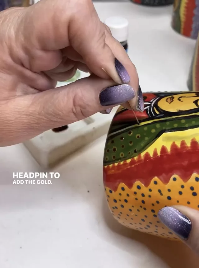 how to add gold to ceramics