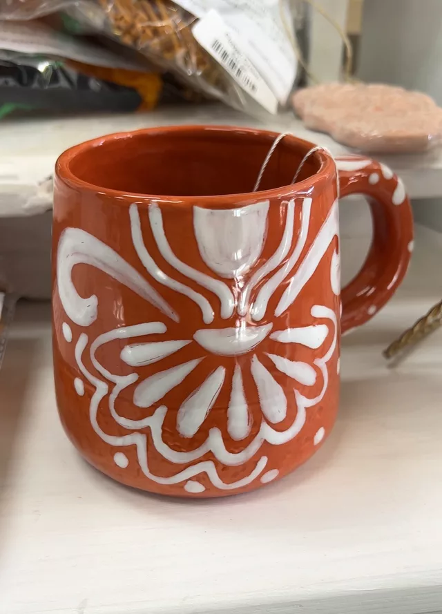 Barro rojo style painted mug