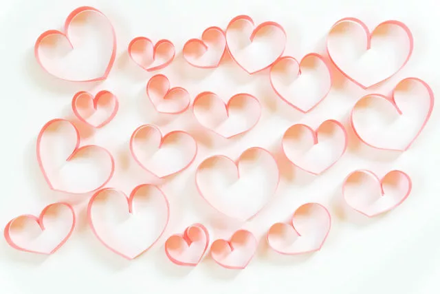 paper strip hearts