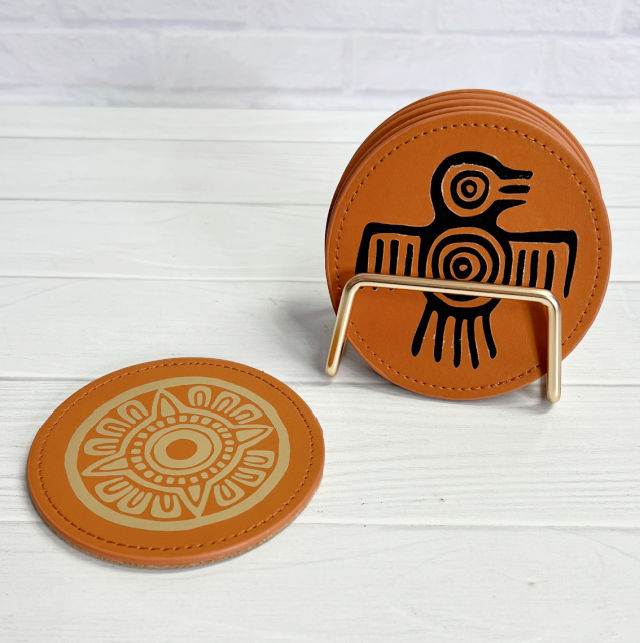 diy leather coasters