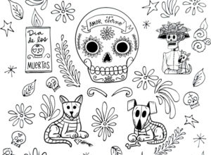 muertos coloring page