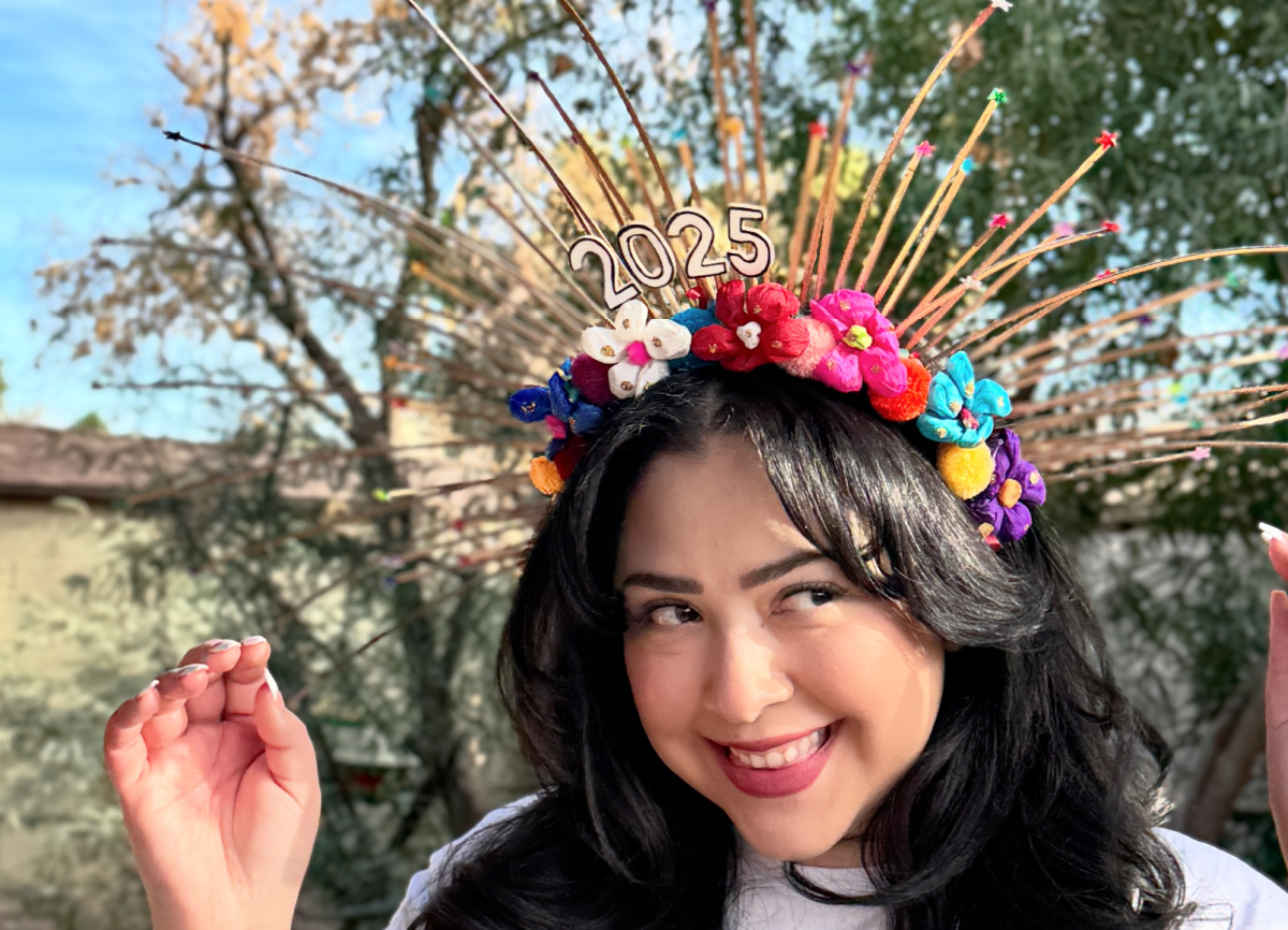 diy new years even flower crown