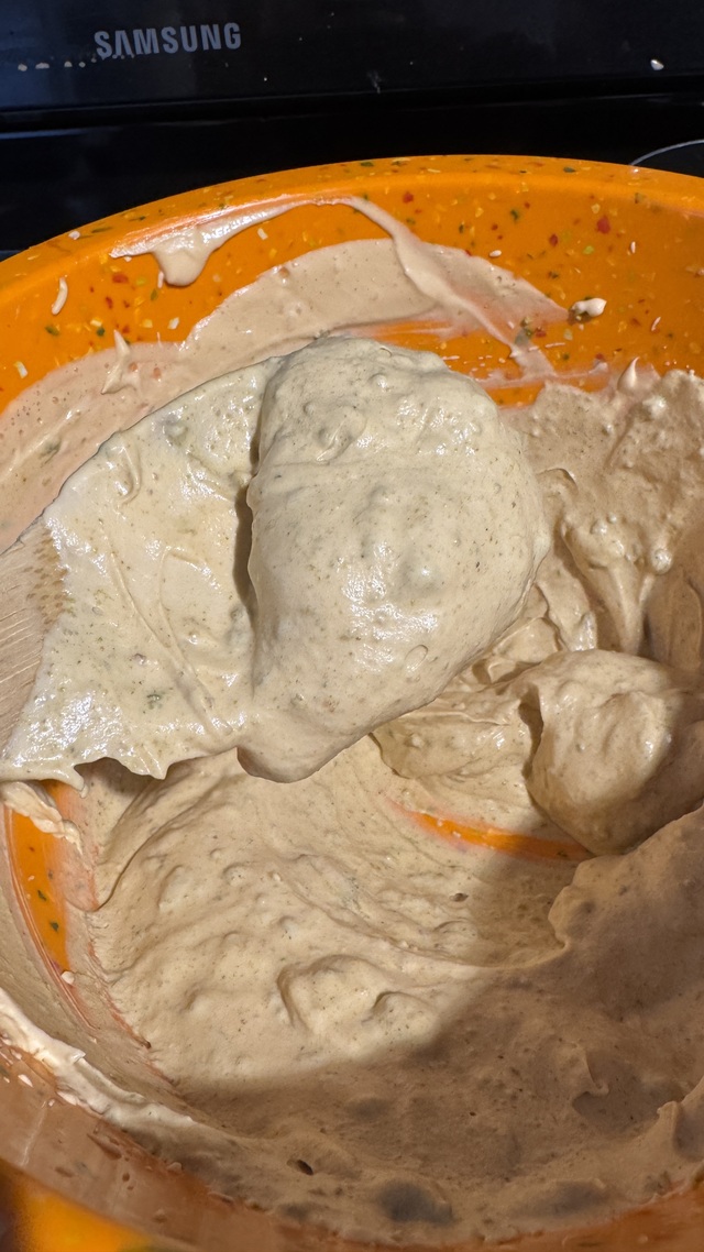 pistachio mousse with cajeta