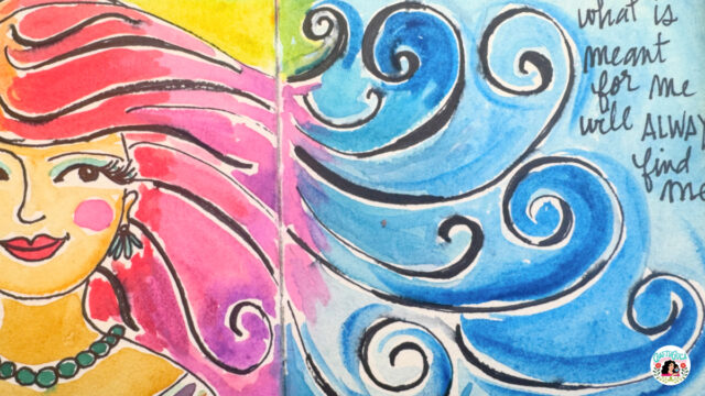 Junk journal + watercolor sketchbook flip-thru