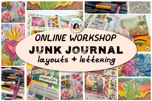 ONLINE CLASS: Junk journal layouts & lettering